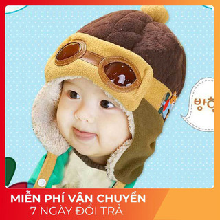 Mũ phong cách phi công dễ thương cho bé