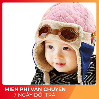 Mũ phong cách phi công dễ thương cho bé