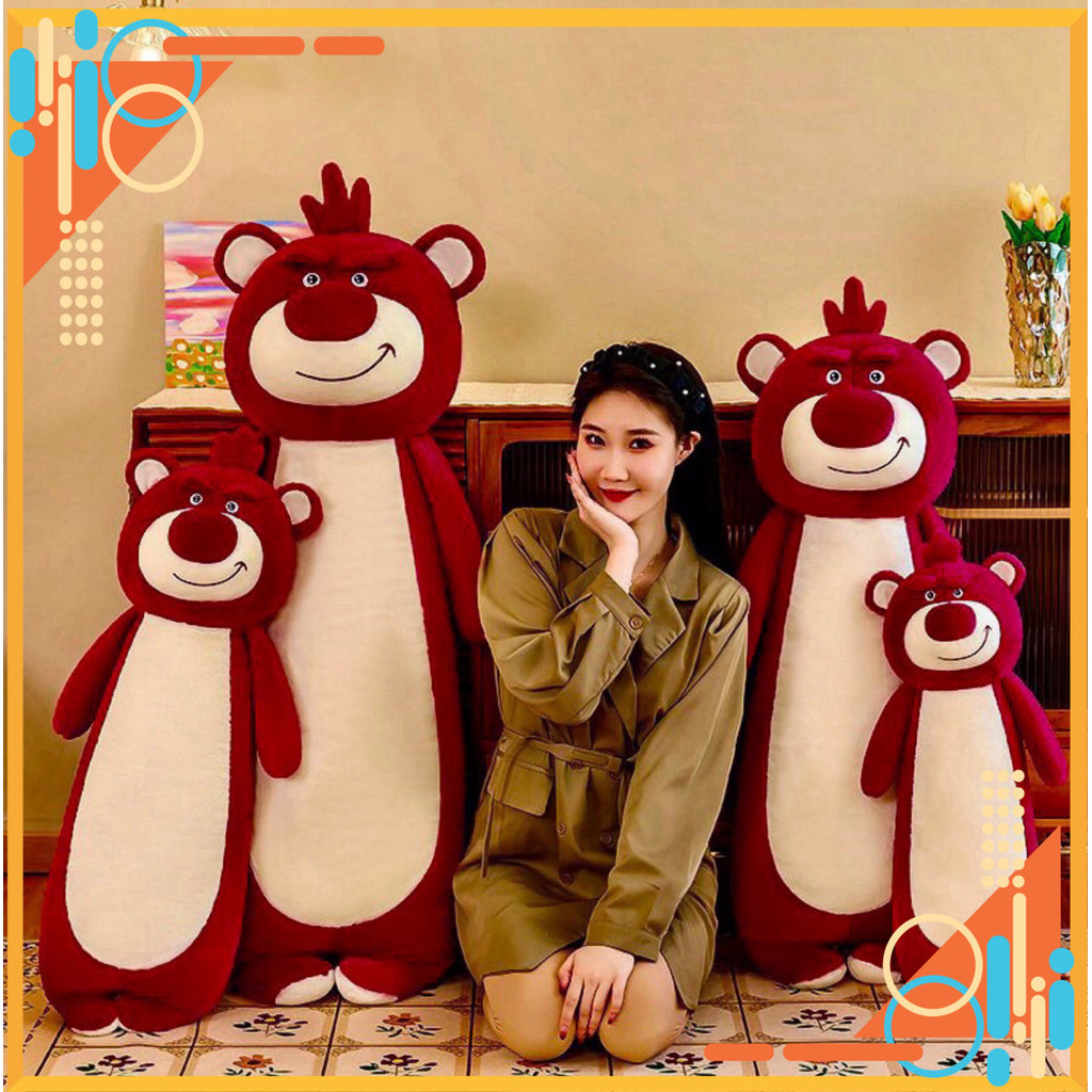✨HT✨ Gấu Bông Lotso Huggin Bear đứng-Gối ôm gấu dâu lotso -FULL SIZE