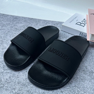  dép quai ngang nam nữ dép Mooner chữ dập nổi dành cho nam nữ hàng trend mẫu mới về 