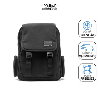Balo canvas túi hộp nhãn trang trí - Routine 10F23BAG021