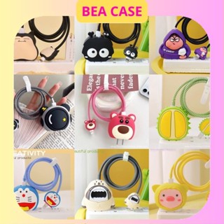 [99 mẫu] Bộ phụ kiện bảo vệ cáp và củ sạc PD 18/20W bằng silicon hoạt hình dễ thương BEACASE