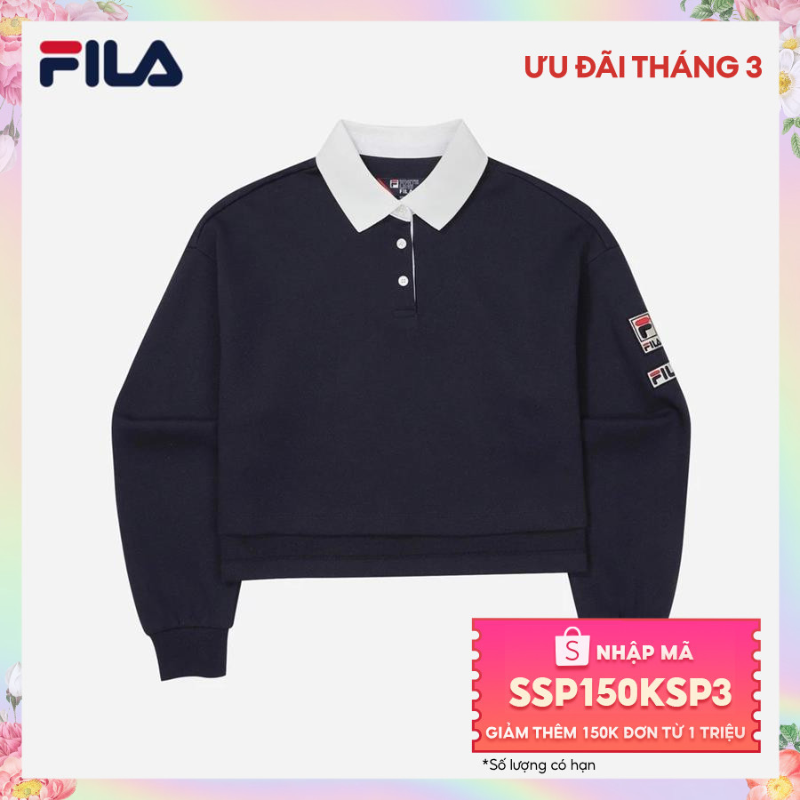 Áo thun tay dài thời trang nữ Fila White Line F Box - FS2TLF1311F-INA