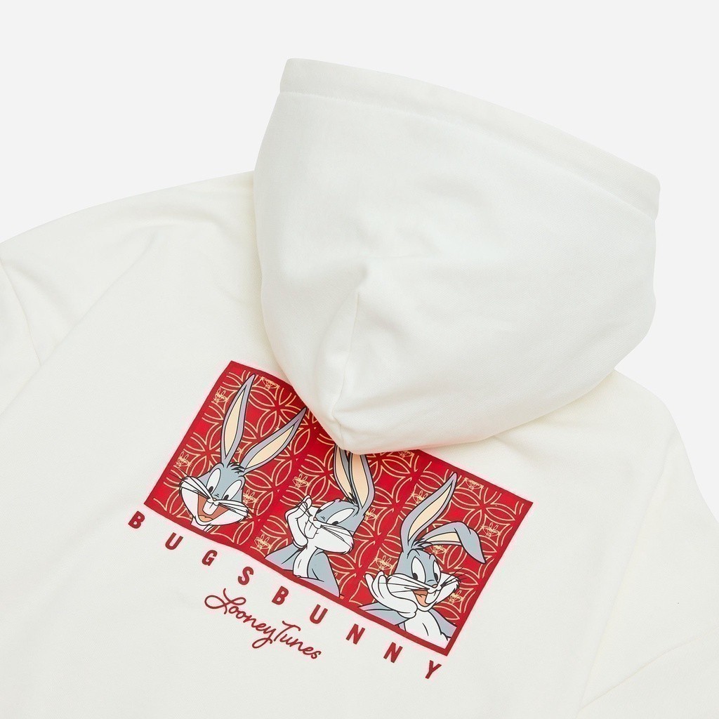 Áo hoodie thời trang unisex Looney Tunes x Fila - FW2SSF1144X-WHI