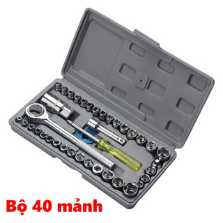 Bộ dụng cụ mở bu lông ốc vít 40 món bộ dụng cụ sửa chữa ô tô xe máy, bộ dụng cụ đa năng 40 chi tiết