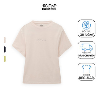 Áo Thun Nữ Tay Ngắn Thêu Form Regular - Routine 10F22TSSW005