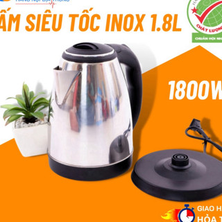 Ấm Siêu Tốc Inox 1,8 Lít Đun Sôi Cực Nhanh - Bình siêu tốc inox tốt cho sức khỏe người sử dụng - ST2 HOT