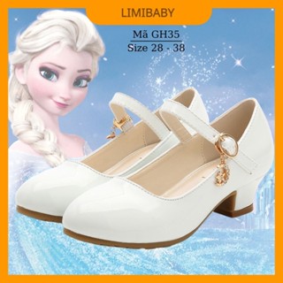 Giày cao gót trẻ em 3, 4, 5, 6, 7, 8, 9, 10, 11,12 tuổi màu trắng đi tiệc, đi biểu diễn, mặc áo dài cho bé gái GH35