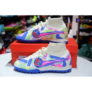 Giày đá bóng Mercurial Superfly IX Academy TF - trắng xanh