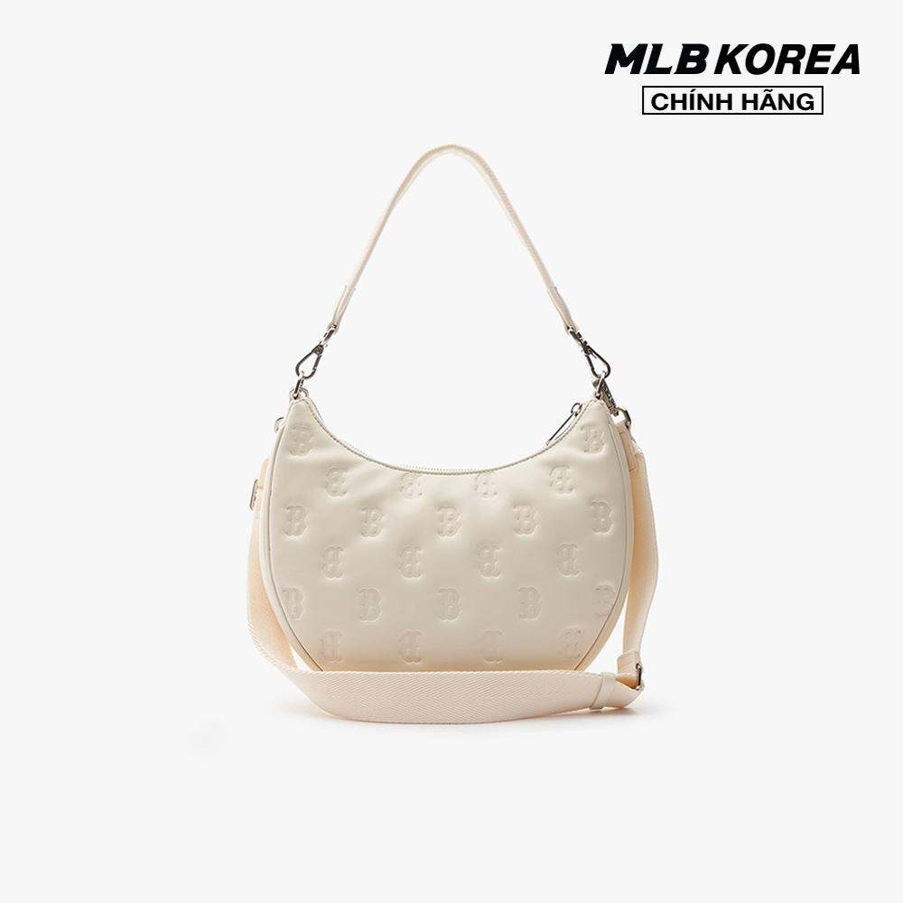 MLB - Túi đeo vai nữ hình bán nguyệt Classic Monogram Embo 3ABQS093N-43CRD