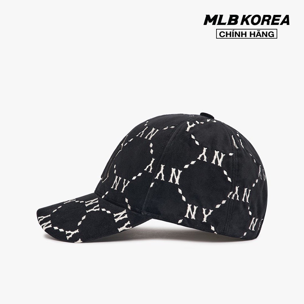 MLB - Nón bóng chày unisex Dia Monogram Velvet Structured 3ACPMV126-50BKS