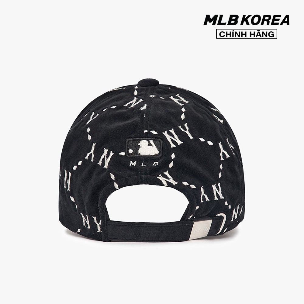 MLB - Nón bóng chày unisex Dia Monogram Velvet Structured 3ACPMV126-50BKS
