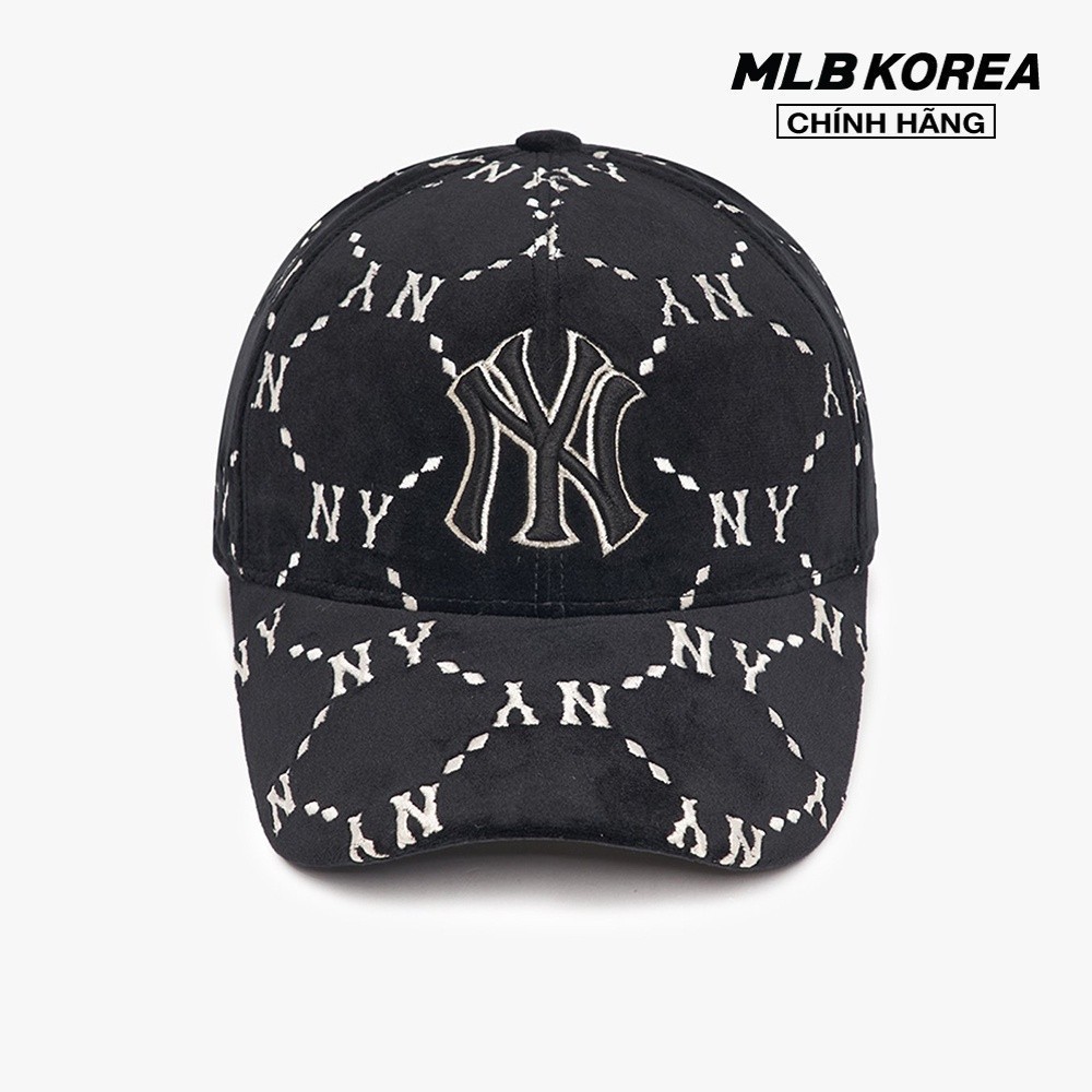 MLB - Nón bóng chày unisex Dia Monogram Velvet Structured 3ACPMV126-50BKS