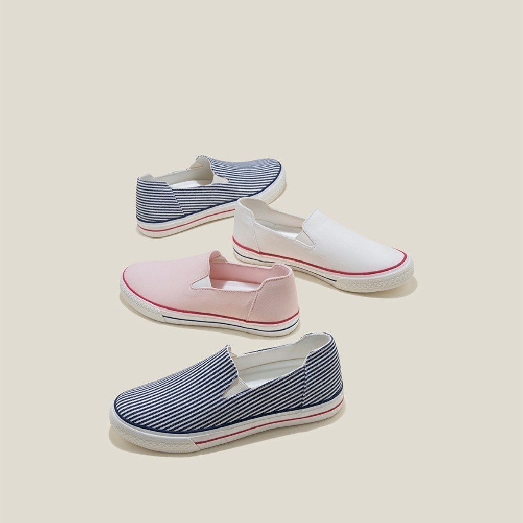Vascara Giày Sneaker Vải Canvas Nhấn Viền - SNK 0065