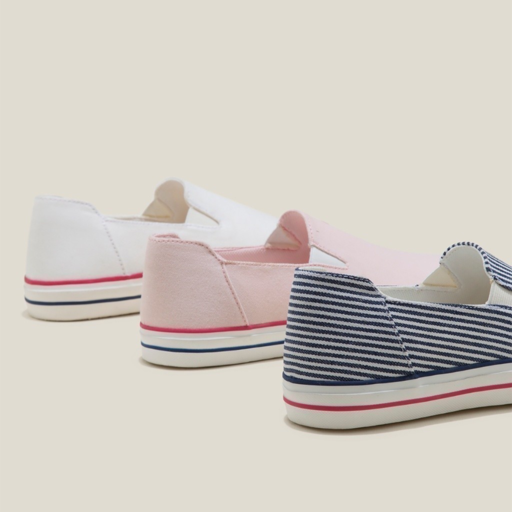 Vascara Giày Sneaker Vải Canvas Nhấn Viền - SNK 0065