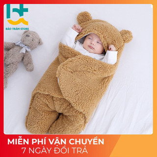 Chăn Ủ Sơ Sinh Hình Thú Bông Cho Bé Ấm Áp Vào Mùa Đông