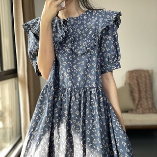 Qianqian Truyền Thống Quần Áo Khuyến Mãi Mùa Hè Mori Phong Cách Cổ Búp Bê Văn Học Rời Ôm Hơn Nhìn In Hình Thoải Mái Thường Ngày Phiên Bản Hàn Quốc Hoa Thiết Kế Đầm Nữ