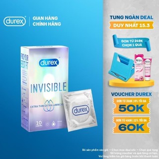Bao cao su Durex Extra Thin Extra Lubricated 10 bao