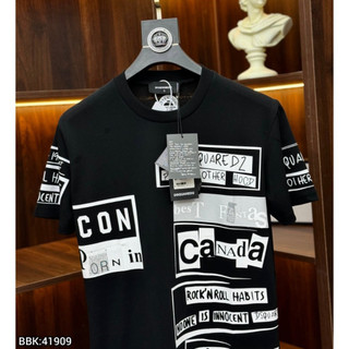 Áo phông dsquared2 ICON họa tiết phối ô vuông cháy phố-áo ICON mẫu mới siêu hot siêu đẹp