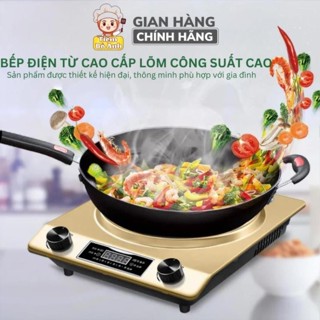 Bếp từ mặt lõm inox xịn sò 3500w có hẹn giờ tắt bếp , Bếp điện từ công nghiệp nấu siêu nhanh tiện dụng dễ sử dụng