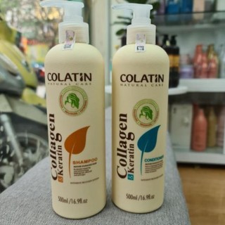 Cặp dầu gội xả colatin tơ tằm chính hãng công ty xuân thì 500ml