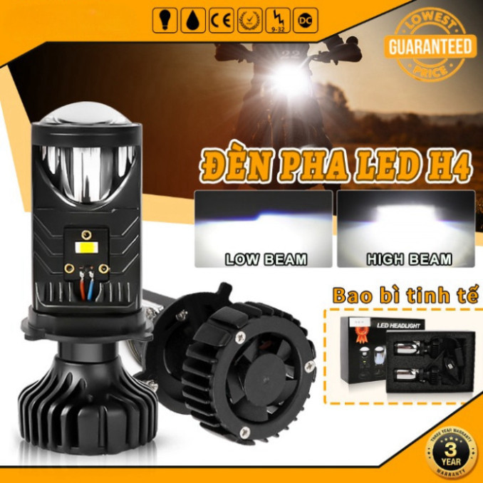 CO LIGHT Mini LED H4 Bộ Đèn Canbus 45W 20000LM bi cầu mini h4 Ống Kính Máy Chiếu di chuyển Bóng đèn 
