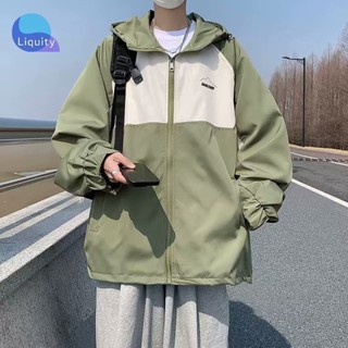 Áo khoác dù đôi nam nữ unisex phối màu, áo khoác cặp chất dù may 2 lớp phối đẹp camping wat liquity