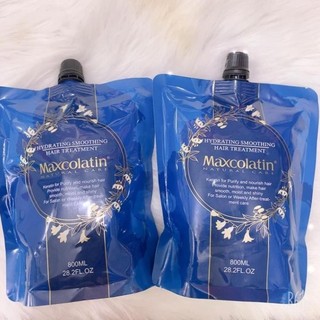 Túi kem hấp ủ phục hồi mềm mượt maxcolatin 800ml - nuôi dưỡng, phục hồi tóc hư tổn với dưỡng chất từ keratin