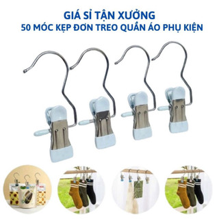 Móc kẹp treo quần áo Móc treo quần áo , móc treo đồ đa năng bằng thép không rỉ, tiết kiệm diện tích SIGO
