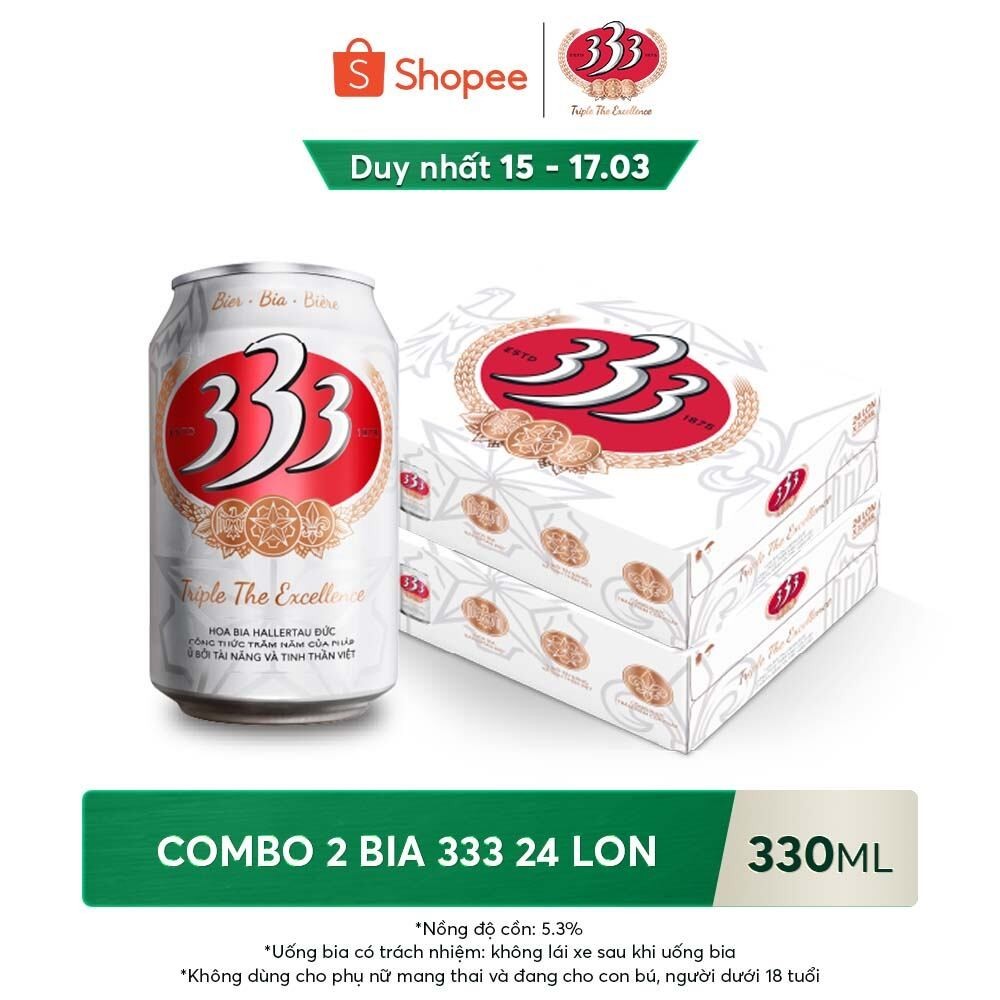 Combo 2 Thùng Bia 333 330ml - 789