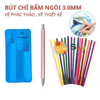 Bút chì bấm ngòi 3.0mm , ruột chì 3.0mm , bút chì phác thảo , vẽ thiết kế 3.0mm roma