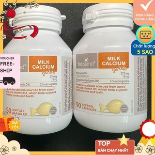Siêu Thị NewZealand-Viên Nhai Bổ Sung Canxi Cho Bé- Viên Nhai Bổ Sung Canxi Cho Bé Bio Island 90 Viên