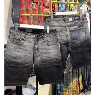 Quần short jean nam mẫu mới thêu chữ trẻ trung sang trọng chuẩn form thời trang