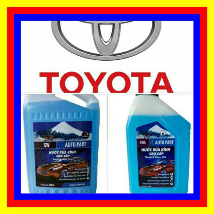 (Hàng mới về) Combo 5 lít nước rửa kính ô tô Toyota, Yuri Nhật bản( Tặng khăn lau xe)