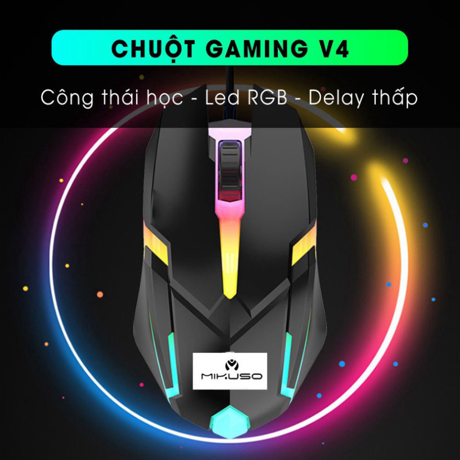 Bàn phím máy tính có dây gaming MIKUSO KB-C024 giả cơ chống nước led rgb chơi game làm việc văn phòng cho PC laptop | BigBuy360 - bigbuy360.vn