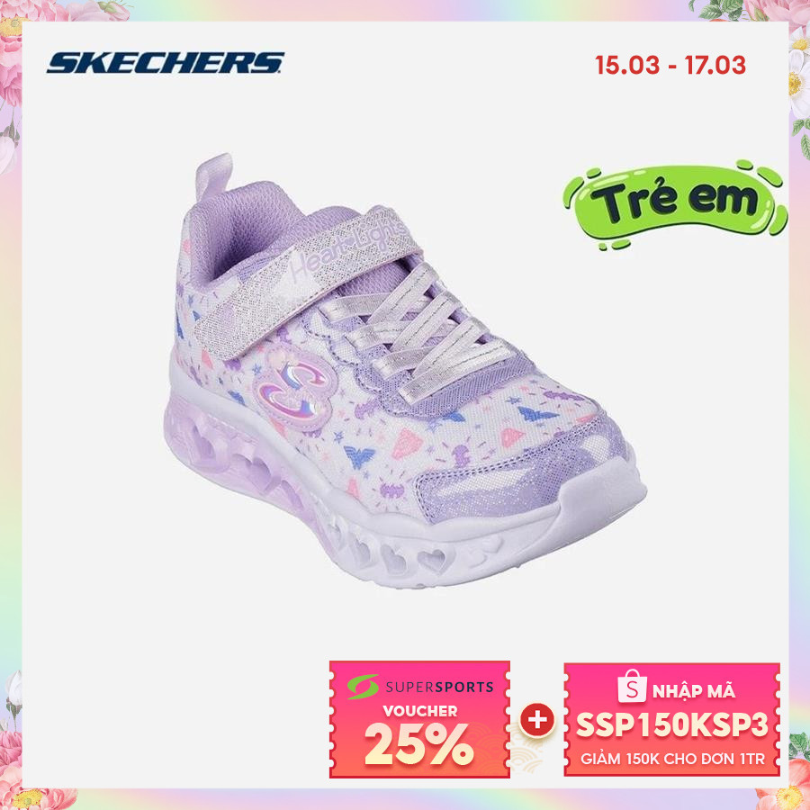Giày sneaker bé gái Skechers Flutter Heart Lights - Dc Collab - 319509L-LVMT