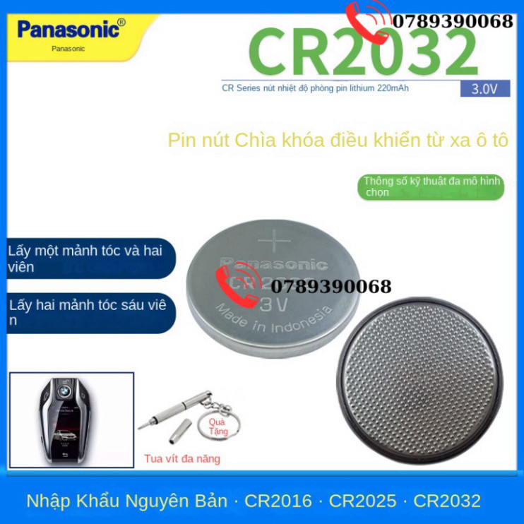 Panasonic CR2032 CR2025 CR2025 2016 Pin Điện Tử Pin 3V Điều Khiển Từ Xa Ô Tô Xiaomi Cân