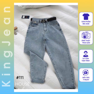 Quần Baggy Jean Nữ Lưng Cao Bigsize đến 85kg MS111 Thời Trang King Jean