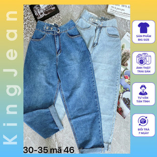 Quần baggy jean nữ .Quần baggy jean nữ bigsize,lưng kiều. #46.Hàng VNXK.KingJean