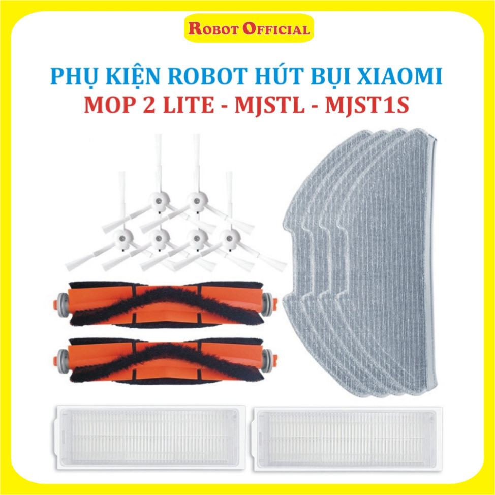 Phụ kiện Robot hút bụi Xiaomi Mop 2 Lite, MJSTL/MJST1S Lọc hepa , Khăn, Giẻ lau, Chổi giữa, Cuộn, Ch