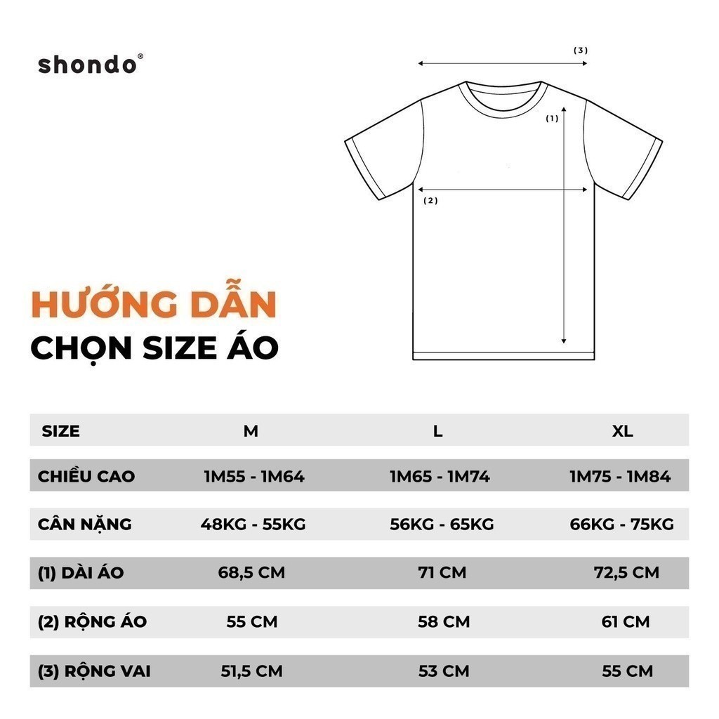 Áo Thun Nam Nữ Unisex SHONDO Form Rộng Đen Cam AOTH18