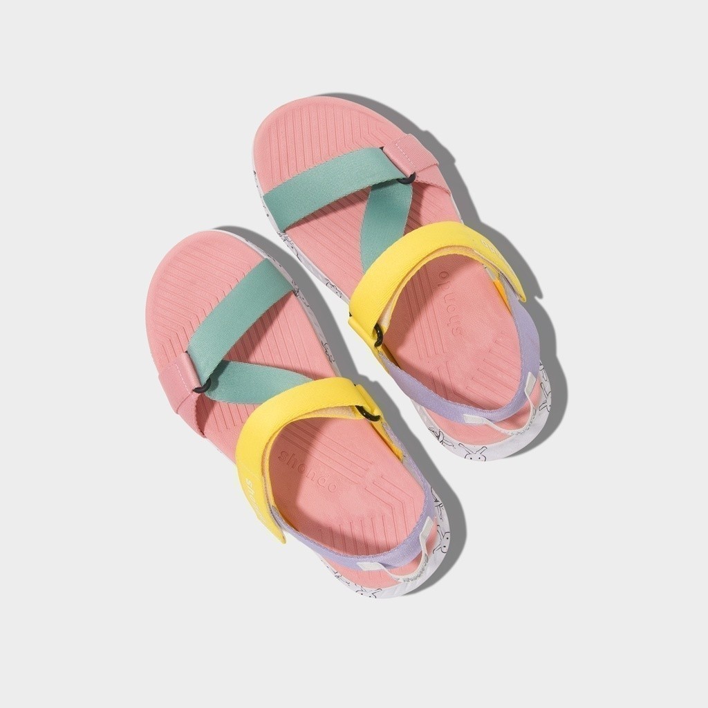 Giày Sandals Nữ SHONDO F7 Thỏ Bảy Màu, Phối Màu F7M0580