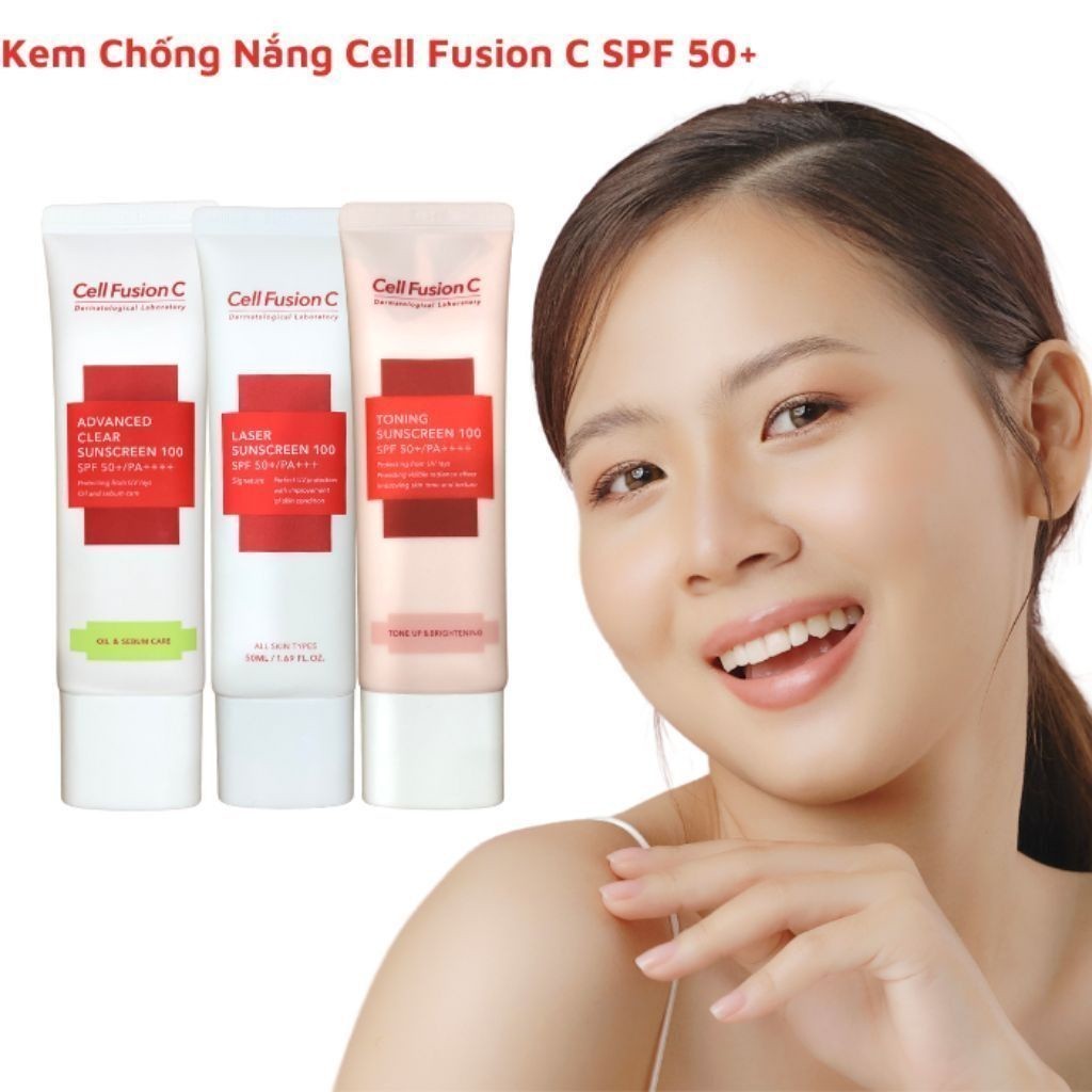 Kem chống nắng Cell Fusion C, Toning Sunscreen 100 SPF50+ PA +++ Hàn Quốc | Min.Shop