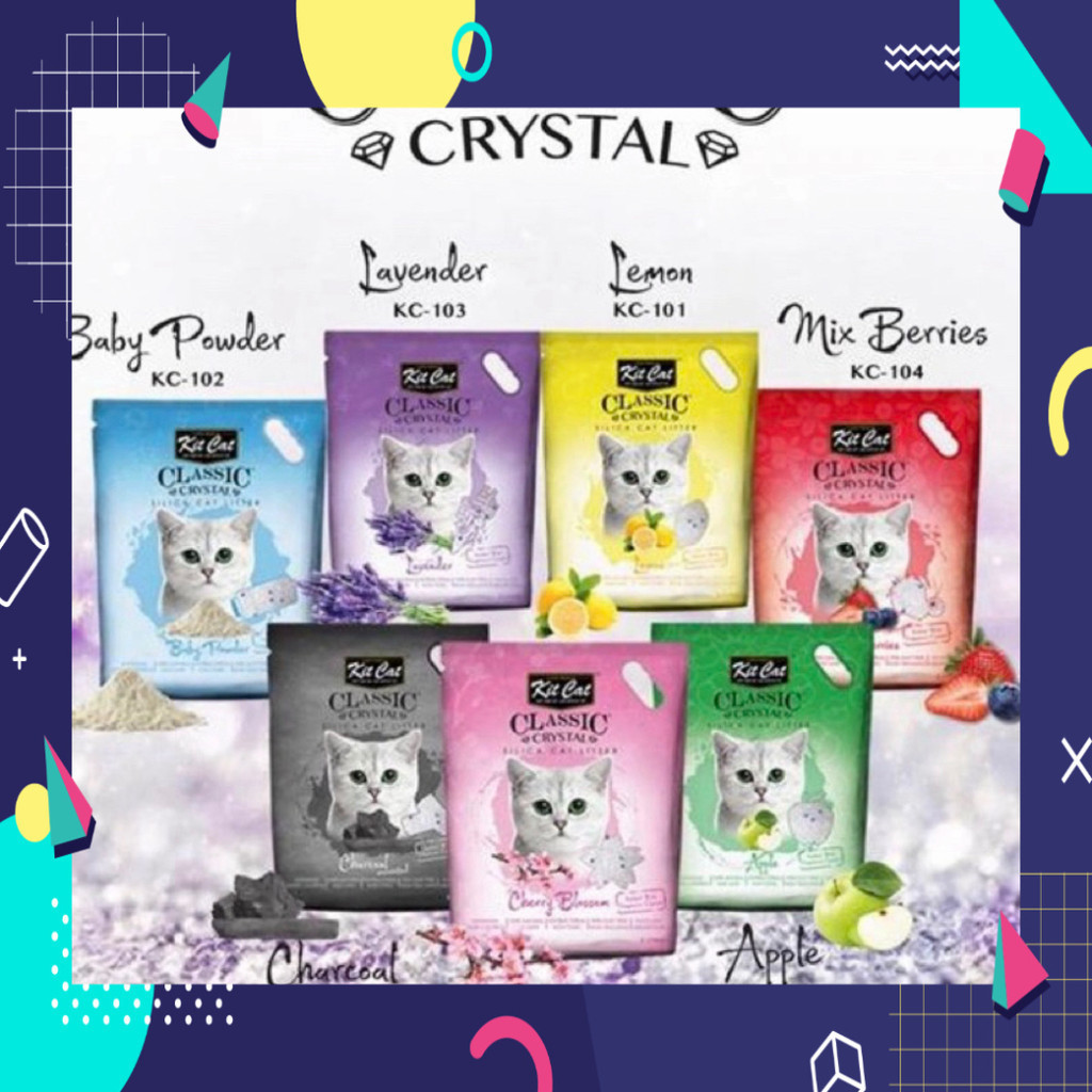 Cát vệ sinh thủy tinh Classic Crystal Kit Cat cho mèo bao 5L✌🏻✌🏻