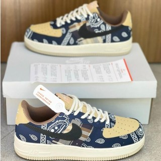 Giày af1 Travis Scott Cactus Jack Nâu