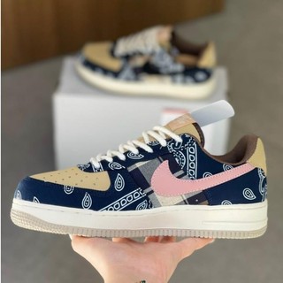 Giày af1 Travis Scott Cactus Jack Nâu