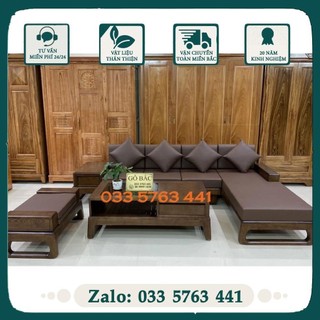 GIÁ GỐC - Sofa gỗ sồi Nga 100% chân quỳ giá gốc tại xưởng - ảnh thật kèm video shop chụp