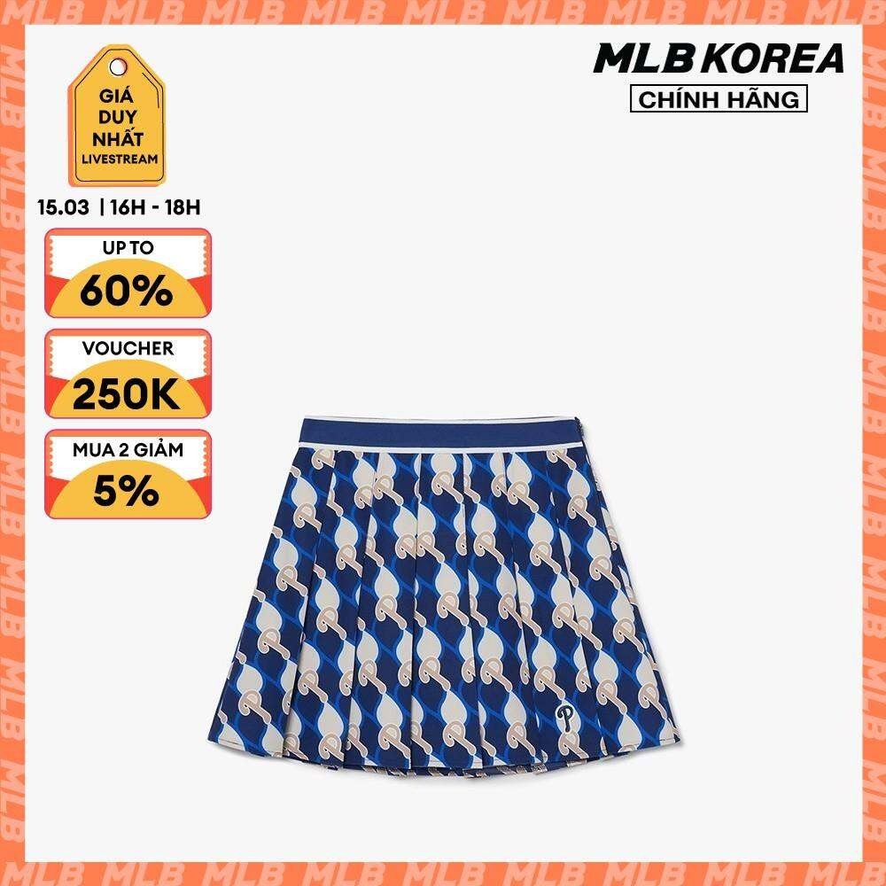 MLB - Chân váy xếp li mini Argyle Monogram 3FSKM0233-10NYL