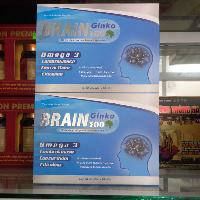 BRAIN GINKO 300 hỗ trợ tăng cường tuần hoàn máu não CHÍNH HÃNG