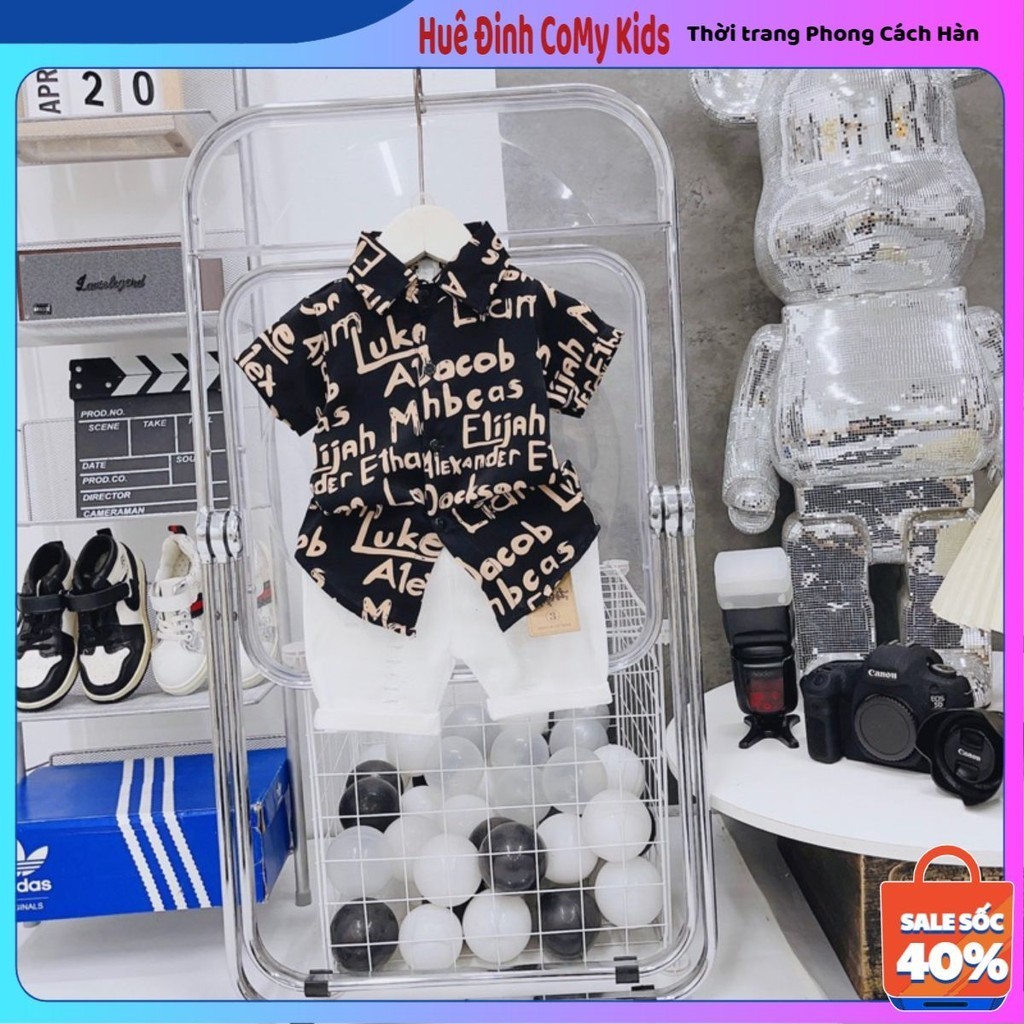 (bán sỉ) áo sơ mi lụa họa tiết siêu đẹp cho bé trai (8-23 kg)